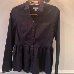 Burberry Black Button-Up Women's Top